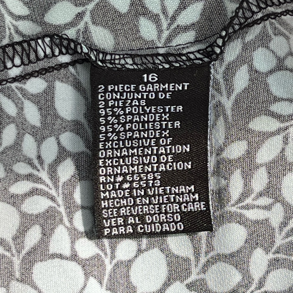 Perceptions Black And Blue Patterned 2pc Set - image 6